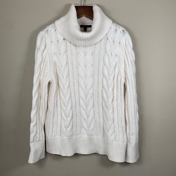 Banana Republic Sweaters - Banana Republic Cotton Blend Chunky Cable Knit Fisherman Sweater Size XL
